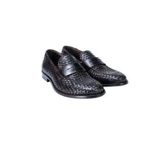 MOCASSINI SLIP-ON DA UOMO IN PELLE INTRE