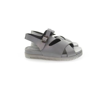 SANDALI DA DONNA IN PELLE COLORE GRIGIO