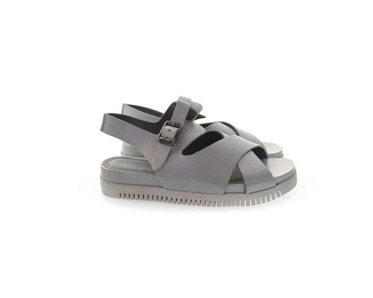 SANDALI DA DONNA IN PELLE COLORE GRIGIO