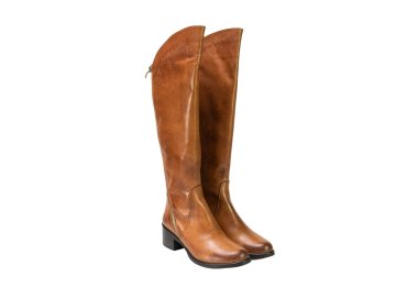 Hanmade woman`s high ankle boots in genuine leather