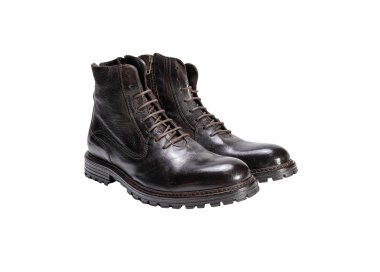 Handmade men`s ankle boots in genuine leather