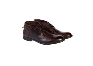 Handmade men`s ankle boots in genuine leather 100% italian