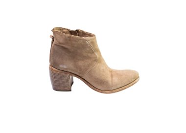 Handmade woman`s ankle boots in genuine suede leather 100% Italian