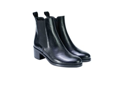 Handmade women`s ankle boots with heel in genuine calf leather 100% italian