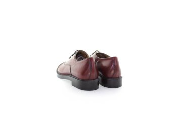 Handmade woman`s lace-up shoes in genuine leather 100% Italian