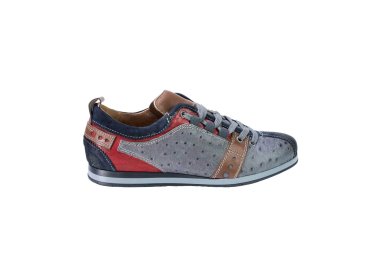 Sneakers uomo basse stringate in pelle d