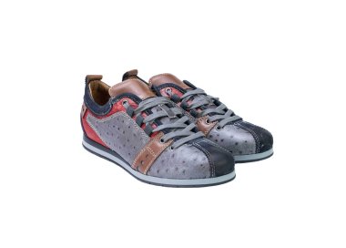 Handmade men`s sneakers iin genuine leather 100% Italian