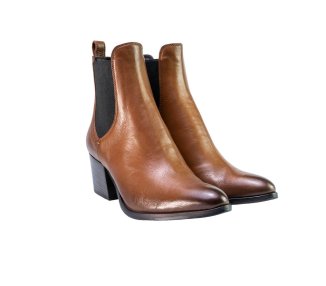 Handmande women`s ankle boots in genuine soft calf leather 100% italian