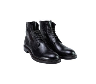 Artisan boots for men with laces and in genuine leather