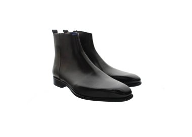 Handmade men`s ankle boots in genuine leather 100% italian