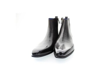 Handmade men`s ankle boots in genuine leather 100% italian