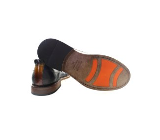 Handmade men`s lace-up shoes in genuine leatther 100% italian