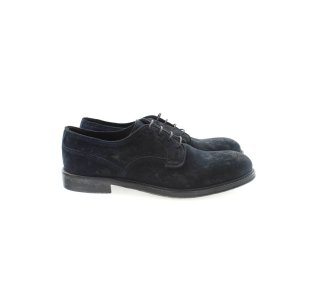 Handmade shoes for men in blue suede leather