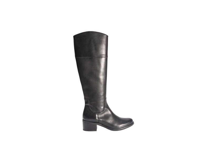 Handmade long boots in genuine calf leather 100% italian