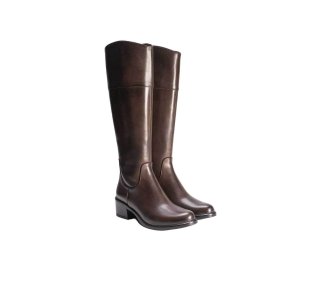 Handmade long boots in genuine calf leather 100% italian