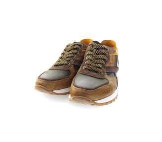 Handmade men`s sneakers in genuine suede  leather 100% italian