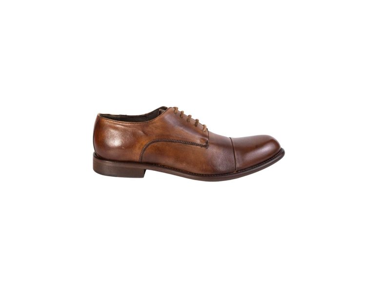 Handmade men`s lace-up shoes in genuine leather