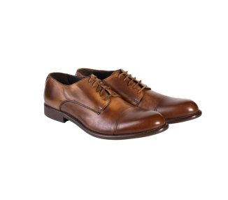 Handmade men`s lace-up shoes in genuine leather