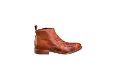 Handmade men`s ankle boots in genuine leather 100% italian