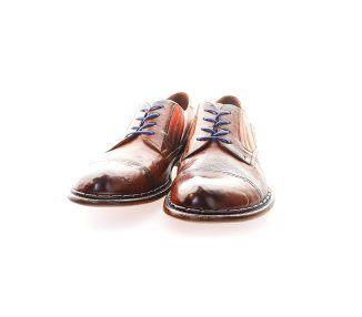 Handmade men`s lace-up shoes in genuine leatther 100% italian