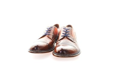 Handmade men`s lace-up shoes in genuine leatther 100% italian