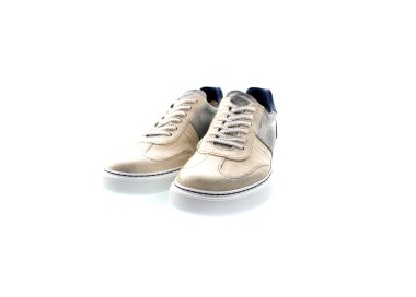 Handmade men`s sneakers in genuine leather100% italian