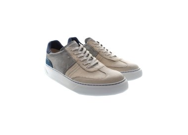 Handmade men`s sneakers in genuine leather100% italian