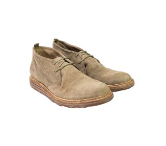 Handmade men`s moccasins shoes in genuine suede leather 100% italian