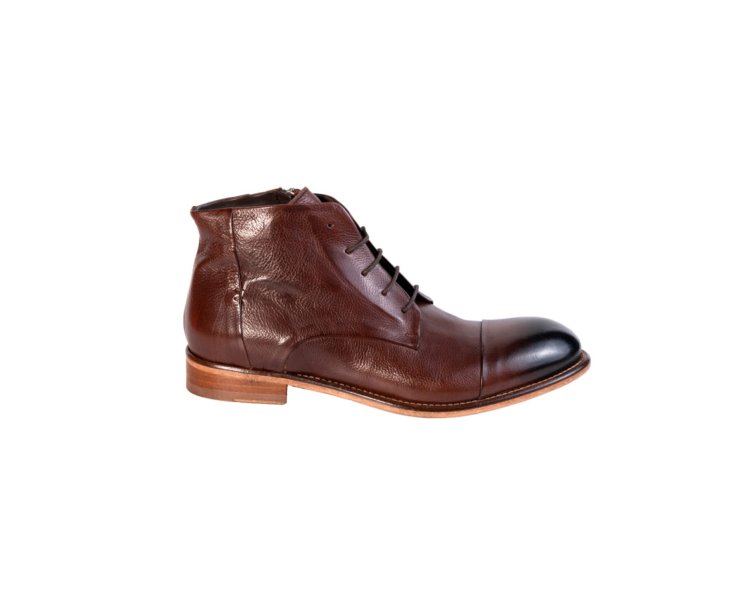 Handcrafted men`s ankle boots in genuine calf leather