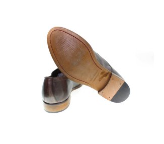 Handcrafted men`s lace-up shoes in genuine leather