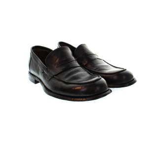 Handmade men's moccasines in genuine black leather