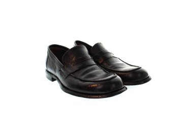 Handmade men's moccasines in genuine black leather