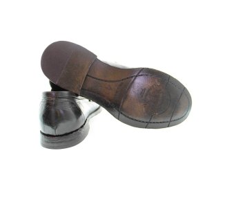 Handmade men's moccasines in genuine black leather