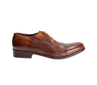 Handcrafted men`s lace-up shoes in genuine leather