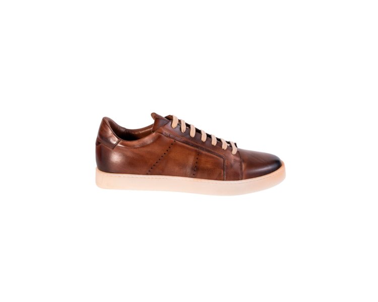 SNEAKERS STRINGATE DA UOMO IN PELLE