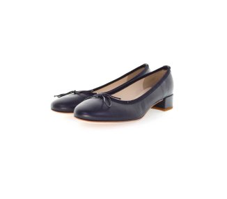 Handmande women`s loafer in genuine soft blue calf leather