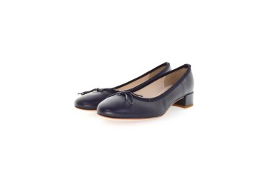 Handmande women`s loafer in genuine soft blue calf leather