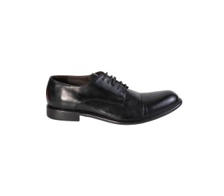 Handmade men`s lace-up shoes in genuine leather