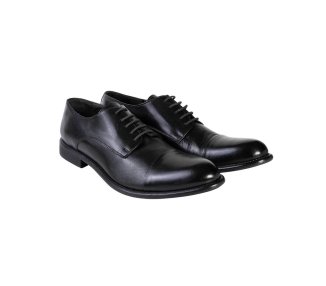 Handmade men`s lace-up shoes in genuine leather