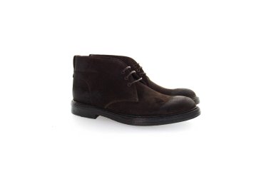 Handcrafted men's shoes in genuine suede leather double buckle