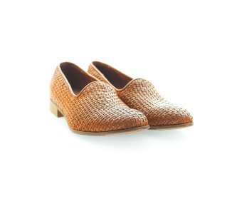 Woman`s moccasins shoes in genuine leather 100% italian