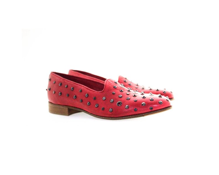 Woman`s moccasins shoes in genuine leather 100% italian