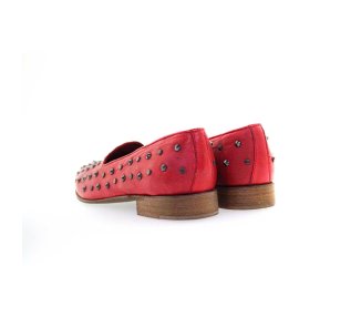 Woman`s moccasins shoes in genuine leather 100% italian