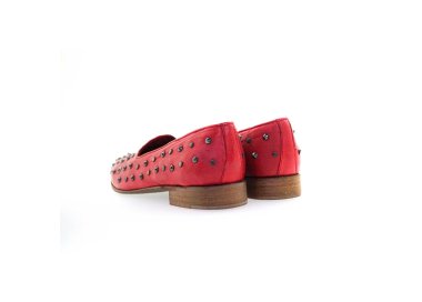 Woman`s moccasins shoes in genuine leather 100% italian