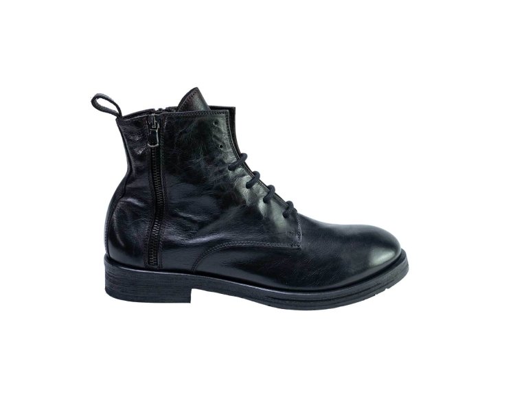 Men's leather ankle boots in genuine leather 100% italian