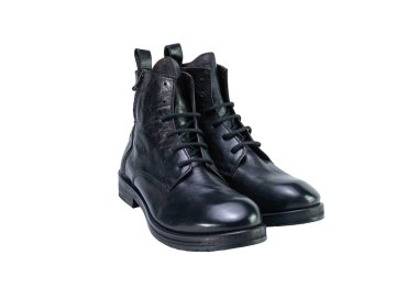 Men's leather ankle boots in genuine leather 100% italian