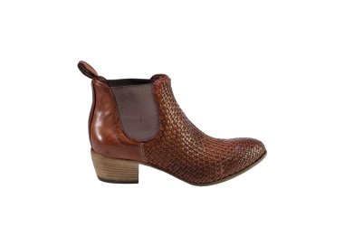 Handemade woman`s ankle boots in genuine leather 100% italian