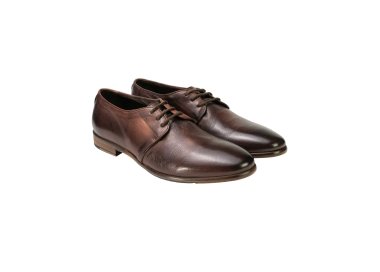 Handemade men`s lace-up shoes in genuine leather 100% italian