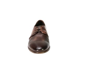 Handemade men`s lace-up shoes in genuine leather 100% italian