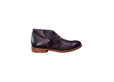 Handemade men`s ankle boots in genuine leather 100% italian